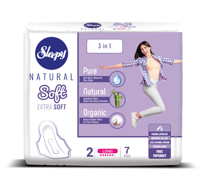 Natural Sanitary Towels Soft Extra Soft 2